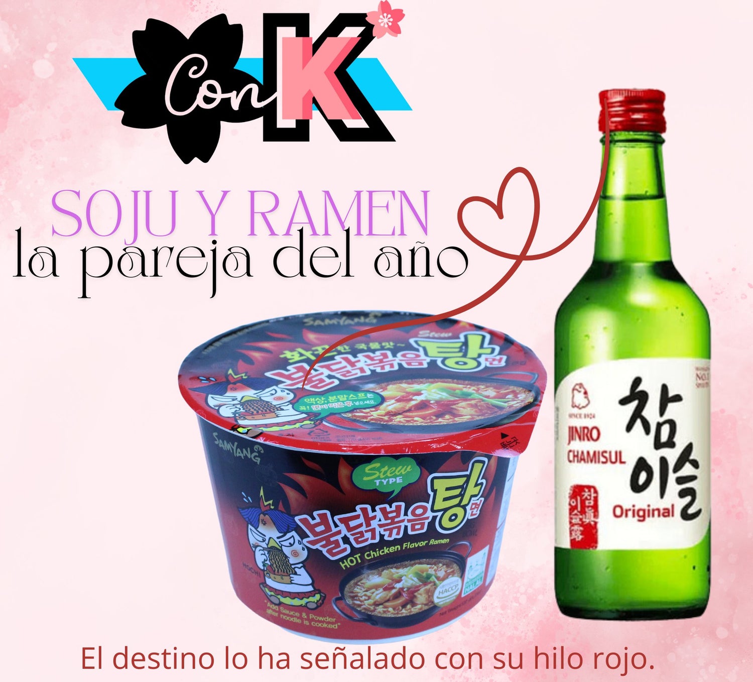 PACK de Soju y bol de ramyeon picante